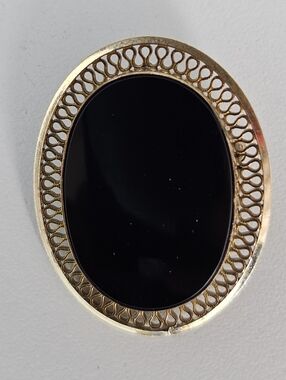 Vintage Winard Black Onyx And 12K Gold Filled Brooch/Pendant